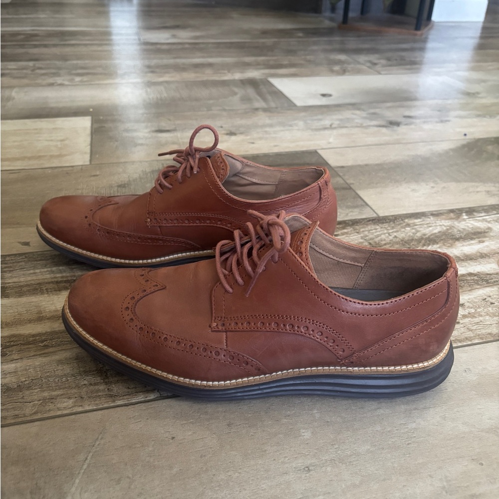 Cole Haan Tan Leather Oxfords